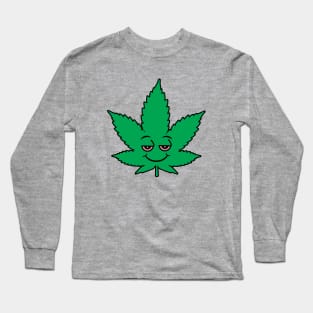 Stoned Weed Leaf Long Sleeve T-Shirt